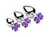 Violet Hearts Gem Anal Plug Set (AG205)