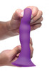 Squeezable Wavy Dildo - Purple