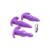 4 Piece Vibrating Anal Plug Set- Purple