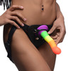 Proud Rainbow Silicone Dildo with Harness (AG245)