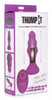 7X Slim Ribbed Thumping Silicone Anal Plug (packaged)