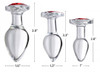 Red Heart Gem Glass Anal Plug Set