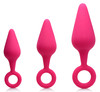 Rump Ringers 3 Piece Silicone Anal Plug Set - Pink (CN-04-0722-50)