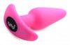 Remote Control 21X Vibrating Silicone Butt Plug - Pink