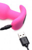 Remote Control 21X Vibrating Silicone Butt Plug - Pink