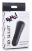 10X Rechargeable Vibrating Metallic Bullet - Black (packaged)