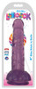 8 Inch Slim Stick with Balls Grape Ice Dildo (packaged)