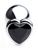 Black Heart Gem Anal Plug - Medium