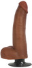 Jock Dark Bareskin Vibrating Dildo with Balls - 8 Inch (CN-09-0647-12)