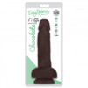 Easy Riders 7 Inch Dual Density Dildo With Balls - Brown (packaged)