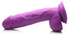 8.25 Inch Dildo with Balls - Purple