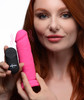 Power Player 28X Vibrating Silicone Dildo with Remote - Pink (AG589-Pink)