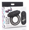 Remote Control 28X Vibrating Cock Ring and Bullet - Black (packaged)