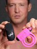 Remote Control 28X Vibrating Cock Ring and Bullet - Pink (AG572-Pink)