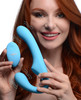 10X Vibrating Silicone Strapless Strap-on - Blue (AG557-Blue)