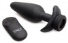 Interchangeable 10X Vibrating Large Silicone Anal Plug with Remote