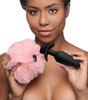 Large Vibrating Anal Plug with Interchangeable Bunny Tail - Pink (AG980-Pink)