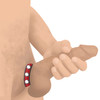 Leather Speed Snap Cock Ring - Red (AG845-Red)