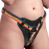 Rainbow Strap On Harness with Silicone O-Rings (AG996)