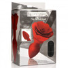 28X Silicone Vibrating Rose Anal Plug with Remote - Large (packaged)