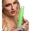 7 Inch Glow-in-the-Dark Silicone Dildo with Balls - Green (CN-14-0545-42)