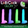 7 Inch Glow-in-the-Dark Silicone Dildo with Balls - Green