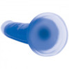 7 Inch Glow-in-the-Dark Silicone Dildo - Blue