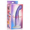 Slim G-Spot Silicone Purple and White Dildo (packaged)