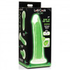 7 Inch Glow-in-the-Dark Silicone Dildo - Green (packaged)