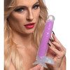 7 Inch Glow-in-the-Dark Silicone Dildo with Balls - Purple (CN-14-0547-51)