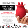 10X Fondle Massaging Rose Silicone Clit Stimulators