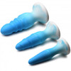 3 Piece Silicone Butt Plug Set - Blue