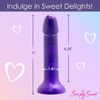 Metallic Silicone 7 Inch Dildo - Purple