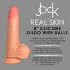 Real Skin Silicone Dildo with Balls
