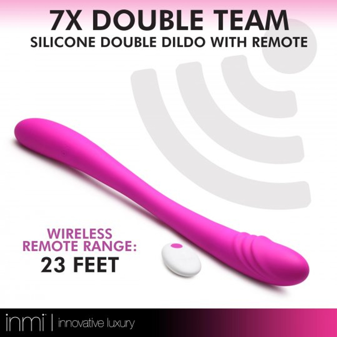 7X Double Team Silicone Double Dildo with Remote photo