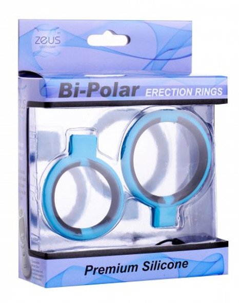 Zeus Bi-Polar Silicone Cock Ring Set (packaged)