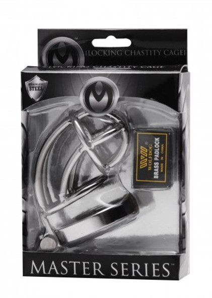 Captus Stainless Steel Locking Chastity Cage (packaged)