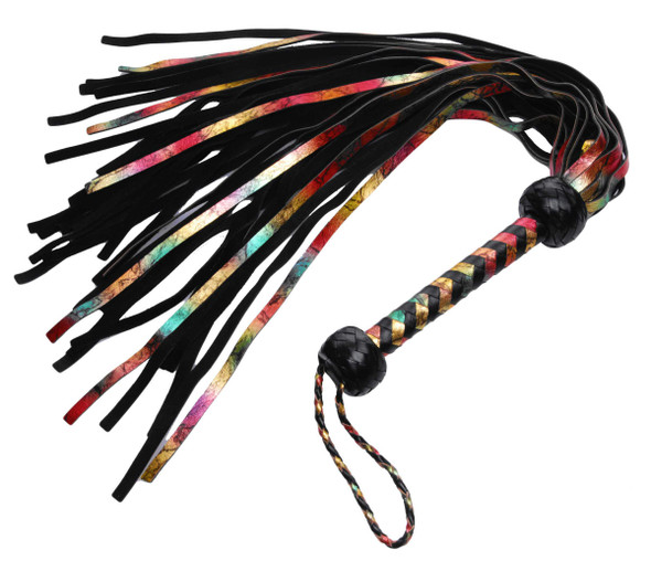 Rainbow Lambskin Leather Flogger (AA387)