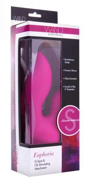 Euphoria G-Spot and Clit Stimulating Silicone Wand Massager Attachment - packaging