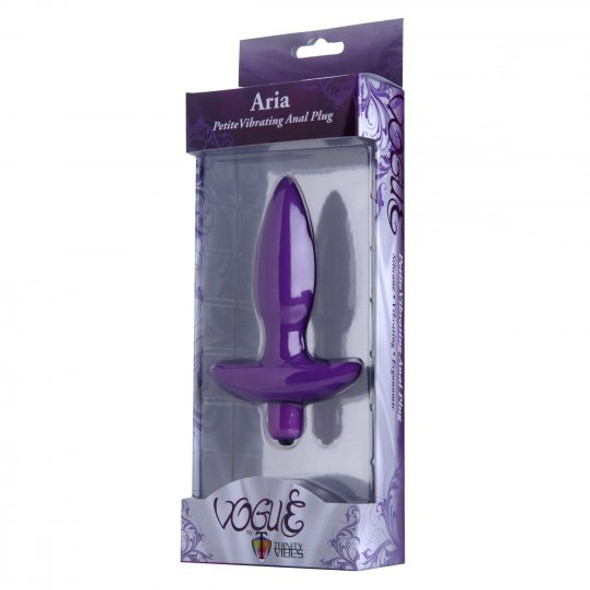 Aria Vibrating Silicone Anal Plug- Small (packaged)