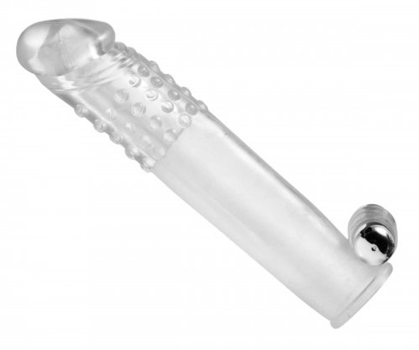 Clear Sensations Penis Extender Vibro Sleeve with Bullet 