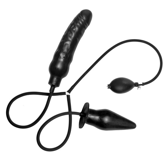 Deuce Double Penetration Inflatable Dildo and Anal Plug (AD850)