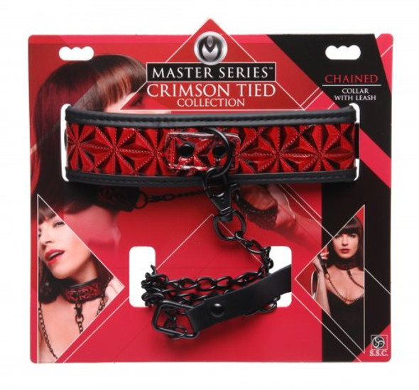 Crimson Tied Collar with Leash (packaged)