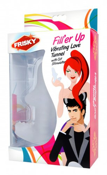 Fill Her Up Vibrating Love Tunnel with Clit Stimulator  (packaged)