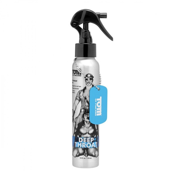 Tom of Finland 4oz. Oral Sex Deep Throat Spray with Dog Tag