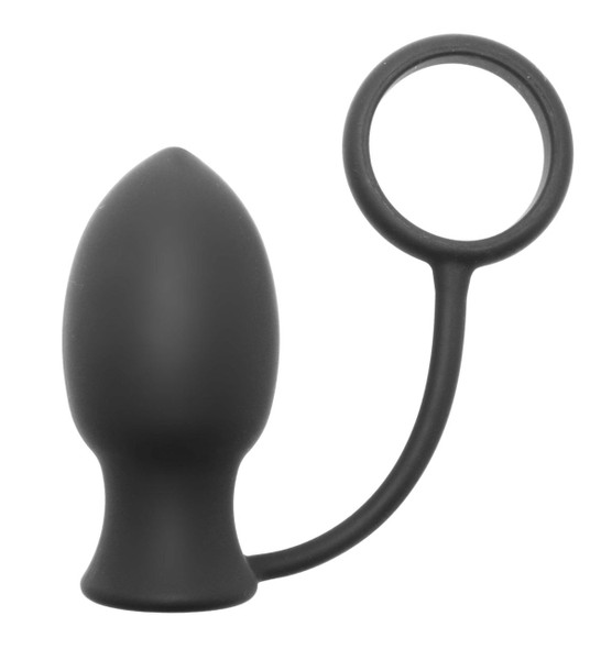 Bomber Vibrating Silicone Anal Plug with Cock Ring (AE415)