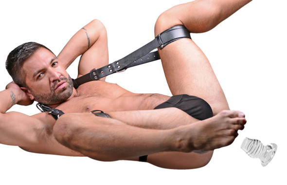 Spread Me Open Thigh Harness with Hollow Anal Plug (AE682)