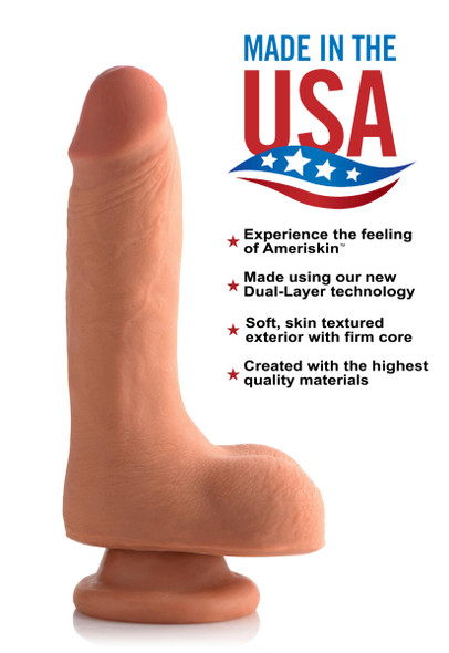 7 Inch Ultra Real Dual Layer Suction Cup Dildo- Medium Skin Tone (AF673)