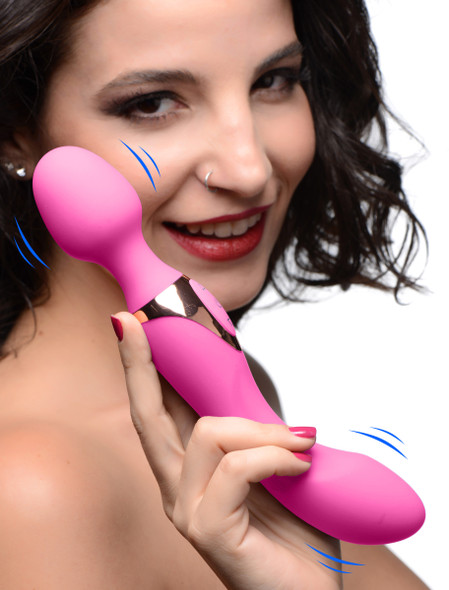 10X Dual Duchess 2-in-1 Silicone Massager - Pink (AG262-Pink)