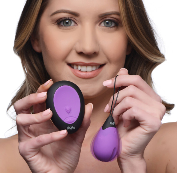 10X Silicone Vibrating Egg - Purple (AG462-Purple)